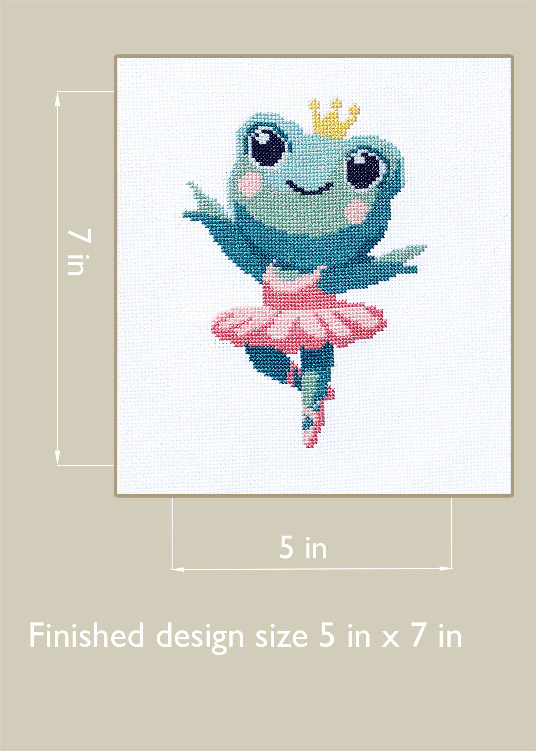 Ballerina Frog - Counted Cross Stitch Kit