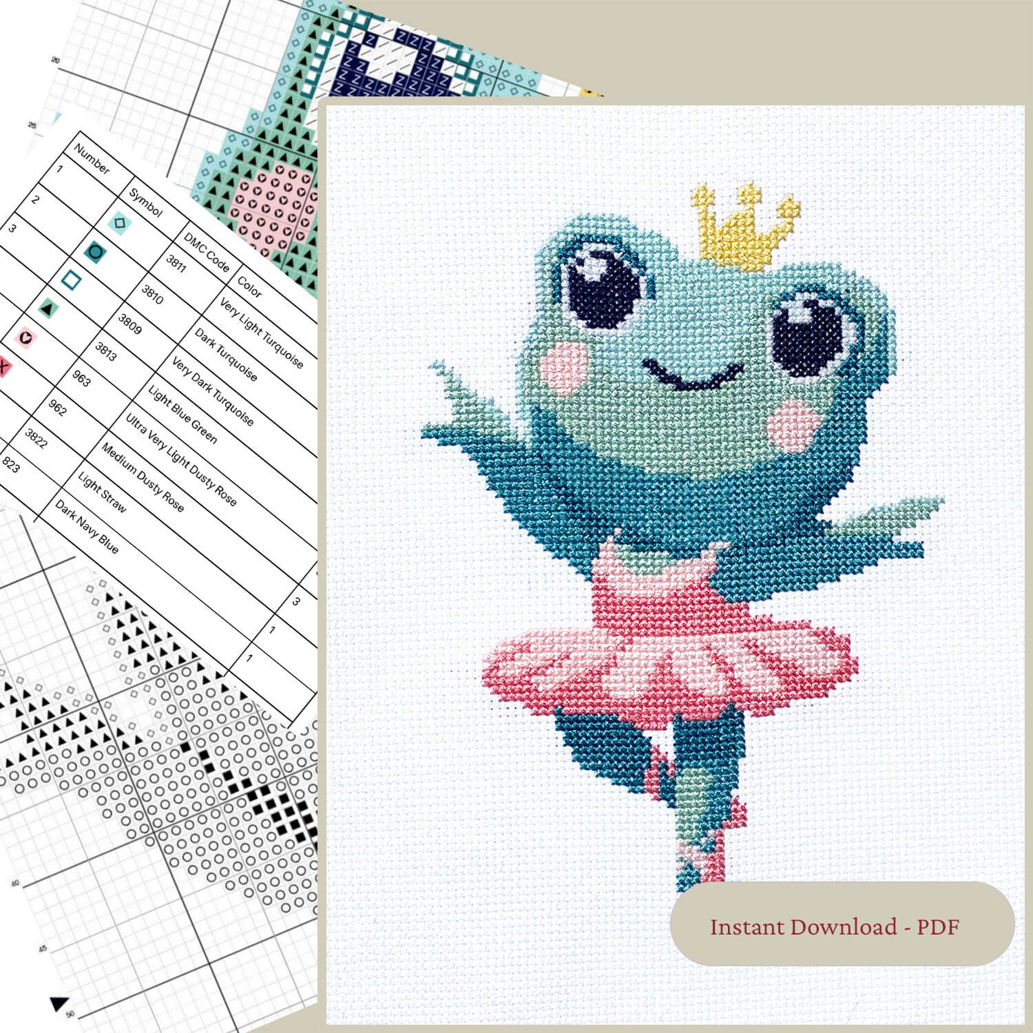 Ballerina Frog - Digital Chart