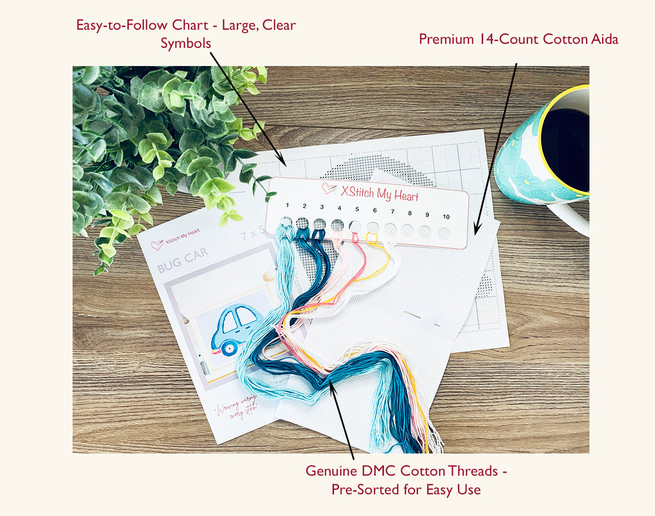 Bug Car - Counted Cross Stitch Kit