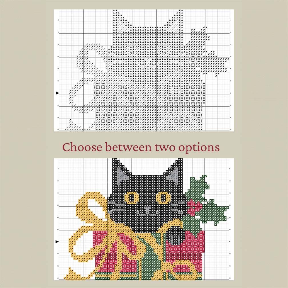 Christmas Cat - Counted Cross Stitch Kit