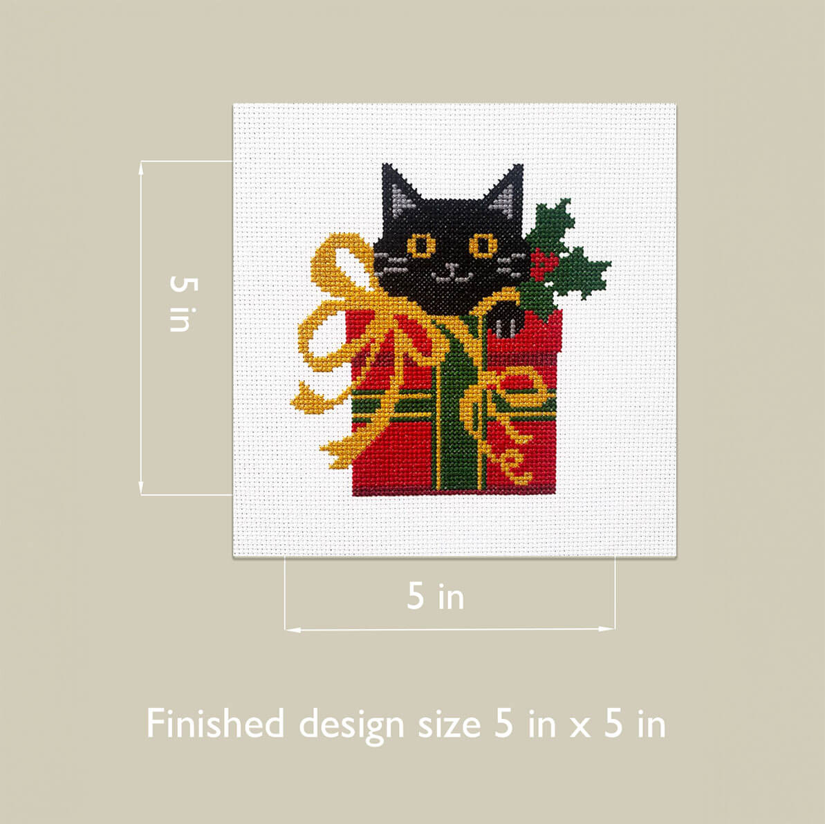 Christmas Cat - Counted Cross Stitch Kit