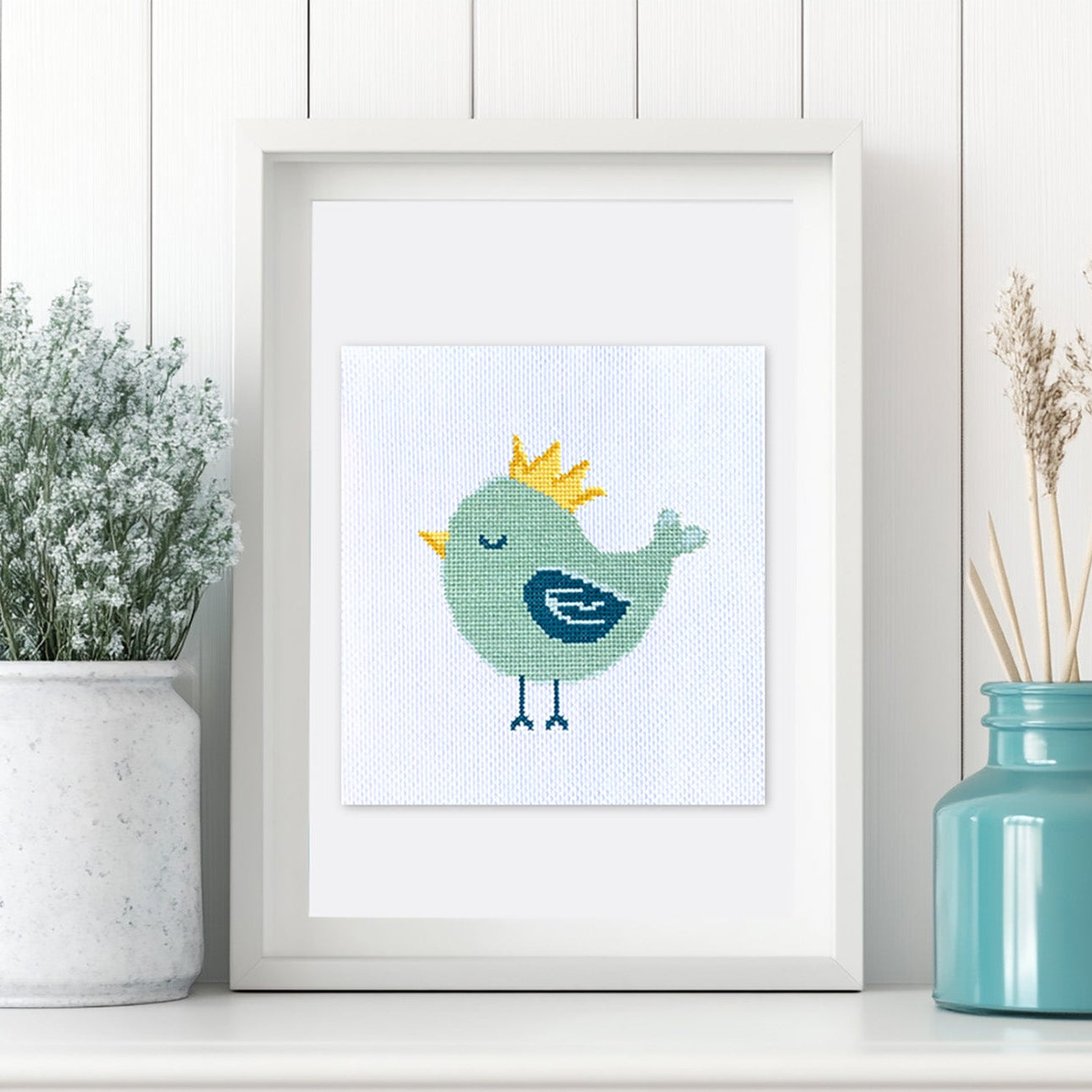 Crown Bird - Counted Cross Stitch Kit