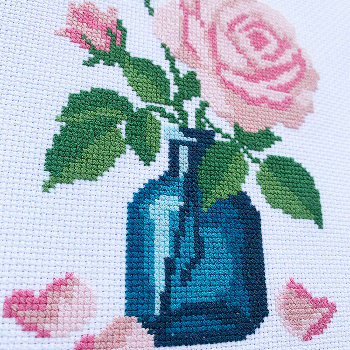 English Rose Counted Cross Stitch Kit