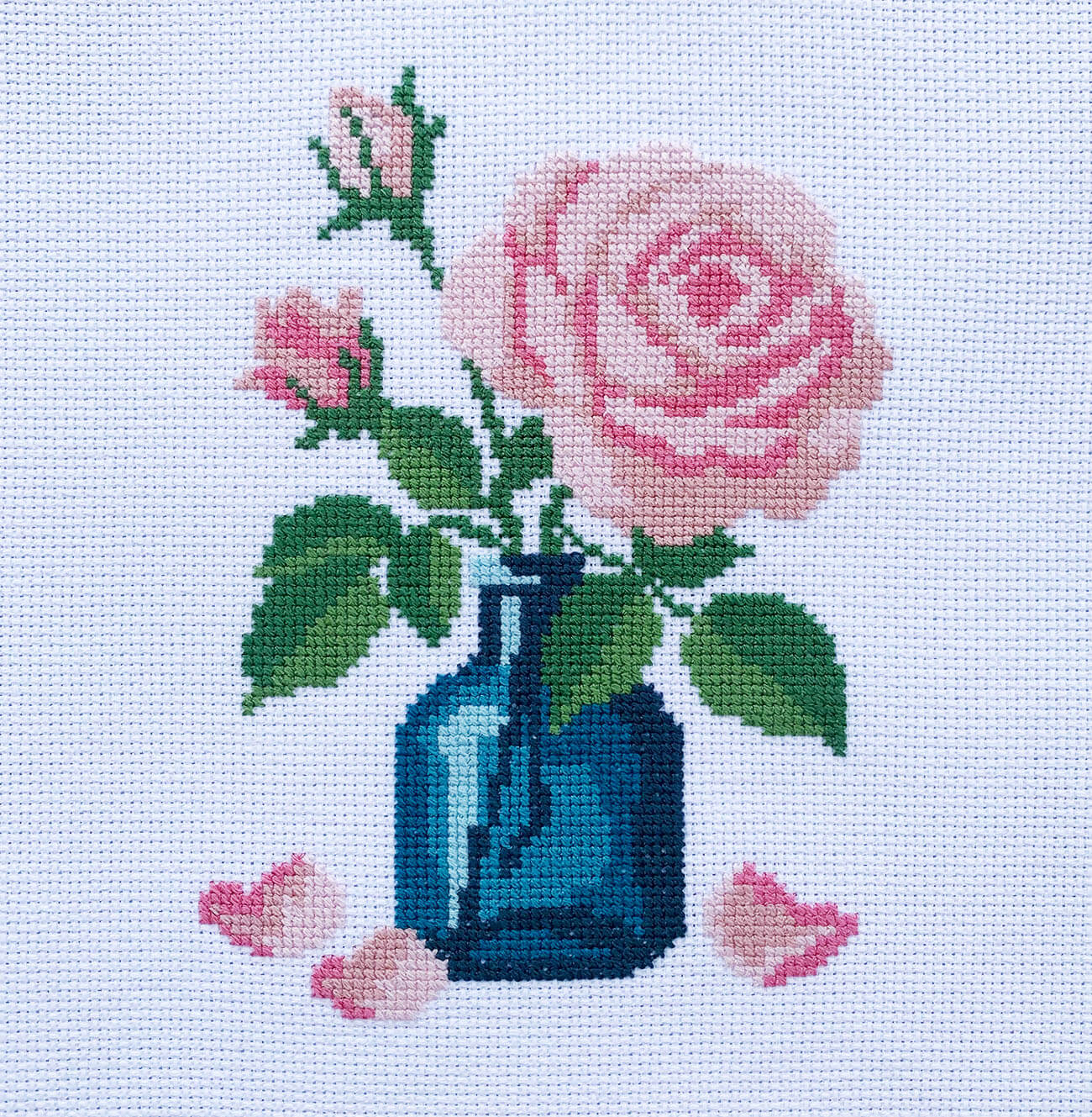 English Rose Counted Cross Stitch Kit