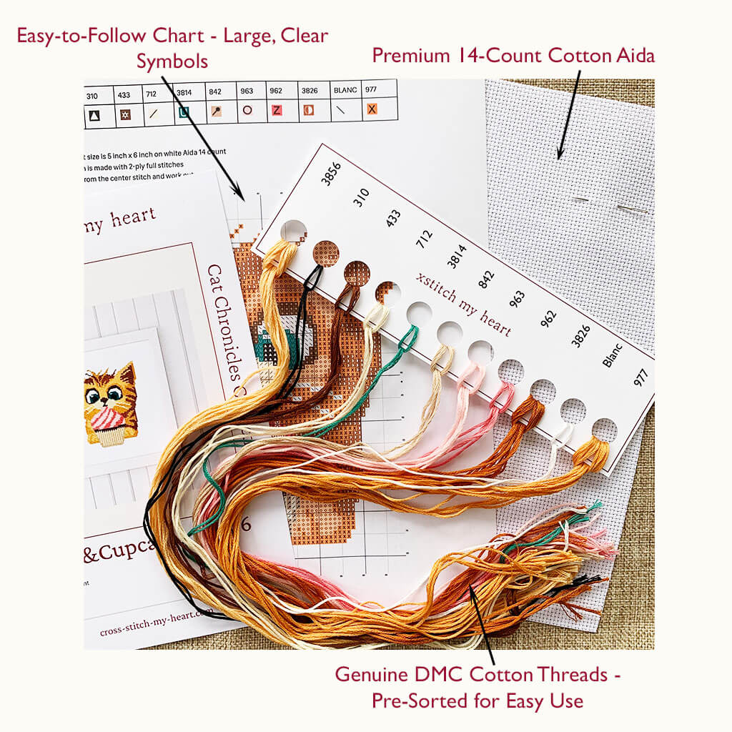 Ginger&Cupcake - Counted Cross Stitch Kit