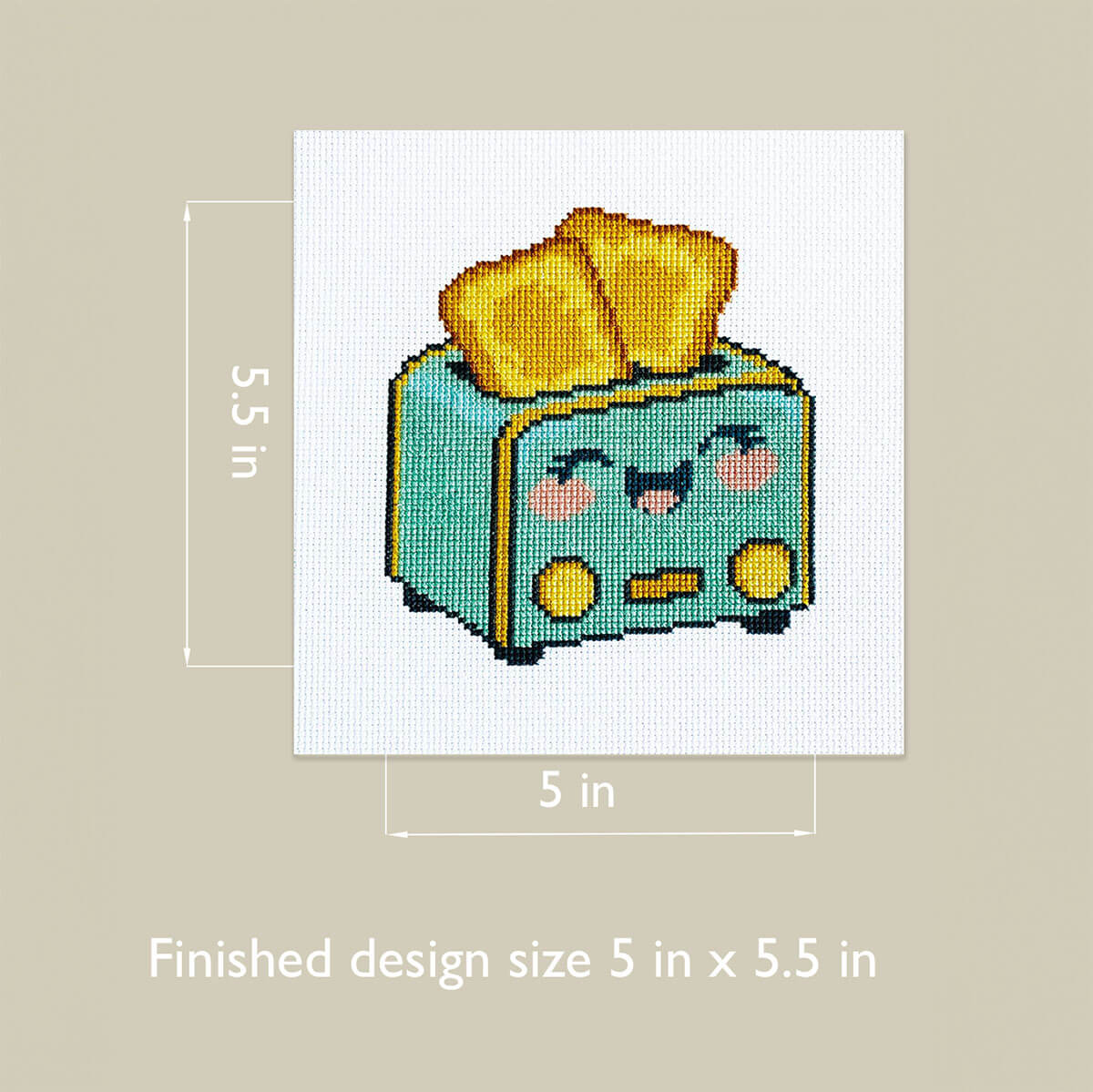 Happy Toaster Counted Cross Stitch Kit