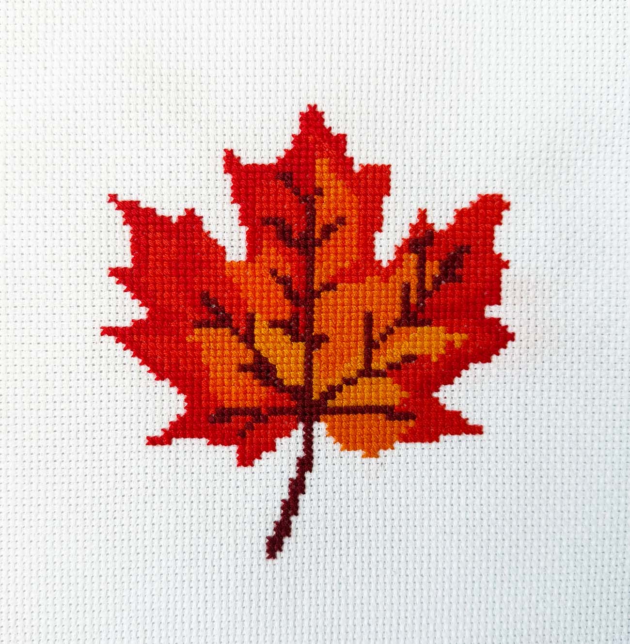 Maple Leaf Counted Cross Stitch Kit