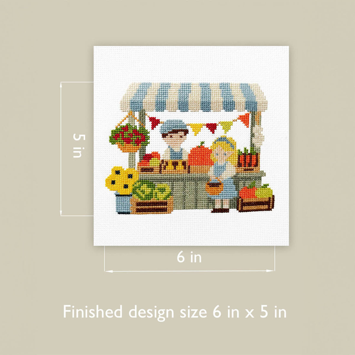Farmers Market Cross Stitch Kit