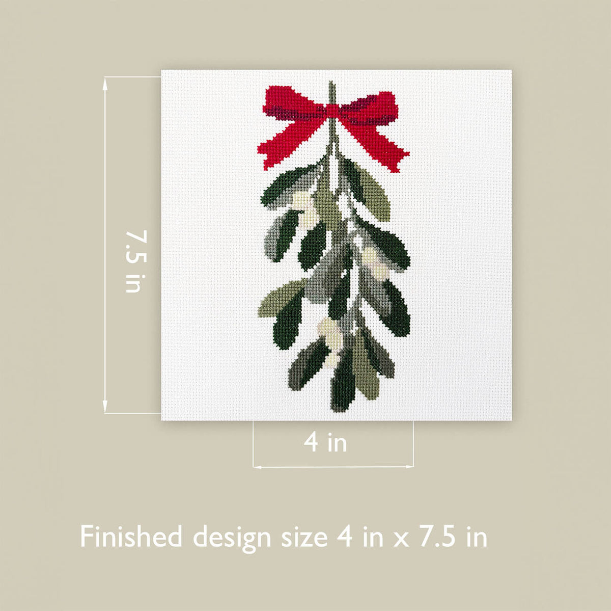 Mistletoe Christmas Counted Cross Stitch Kit