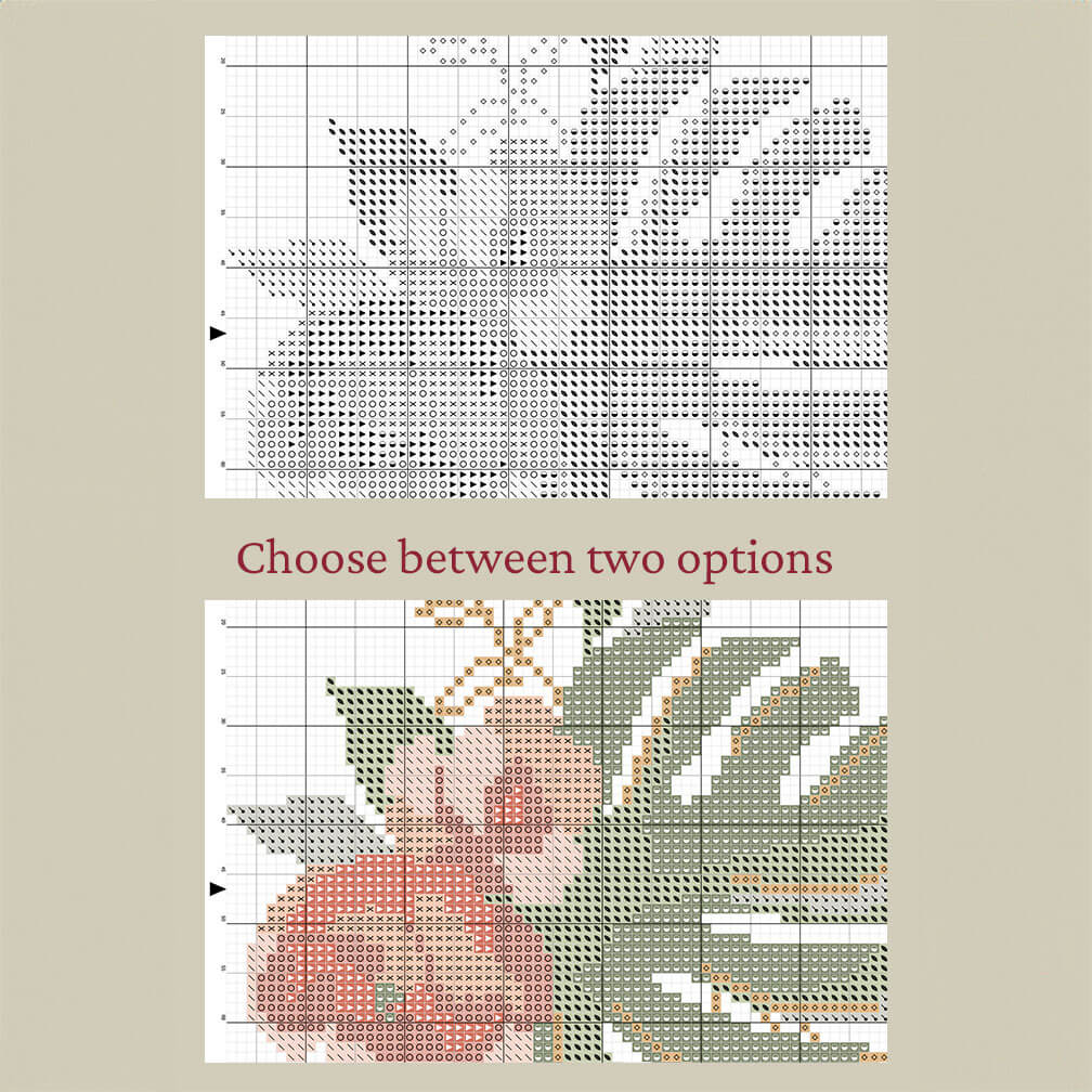 Peonies Counted Cross Stitch Kit - Elegant Beginner-Friendly Floral Design