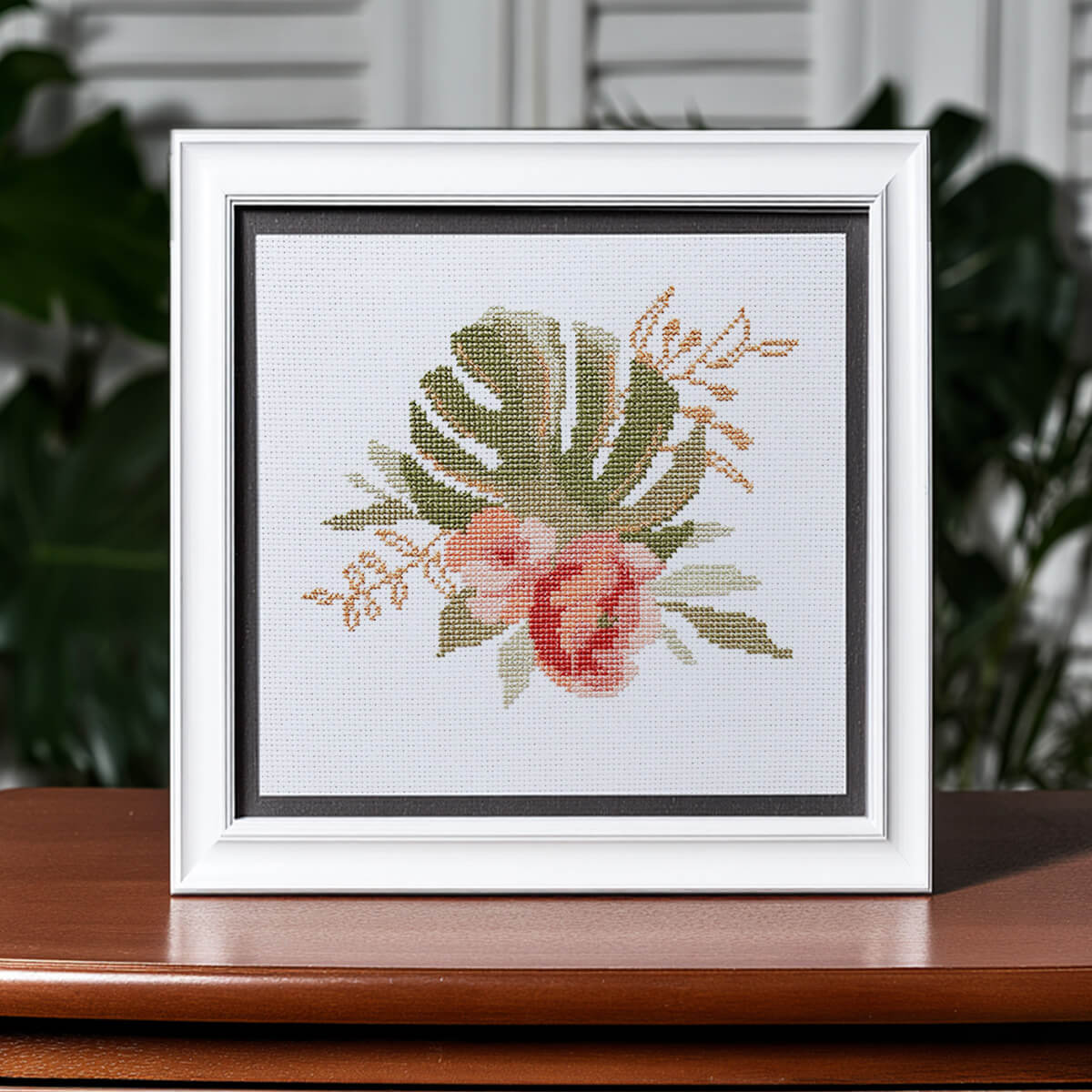 Peonies Counted Cross Stitch Kit - Elegant Beginner-Friendly Floral Design