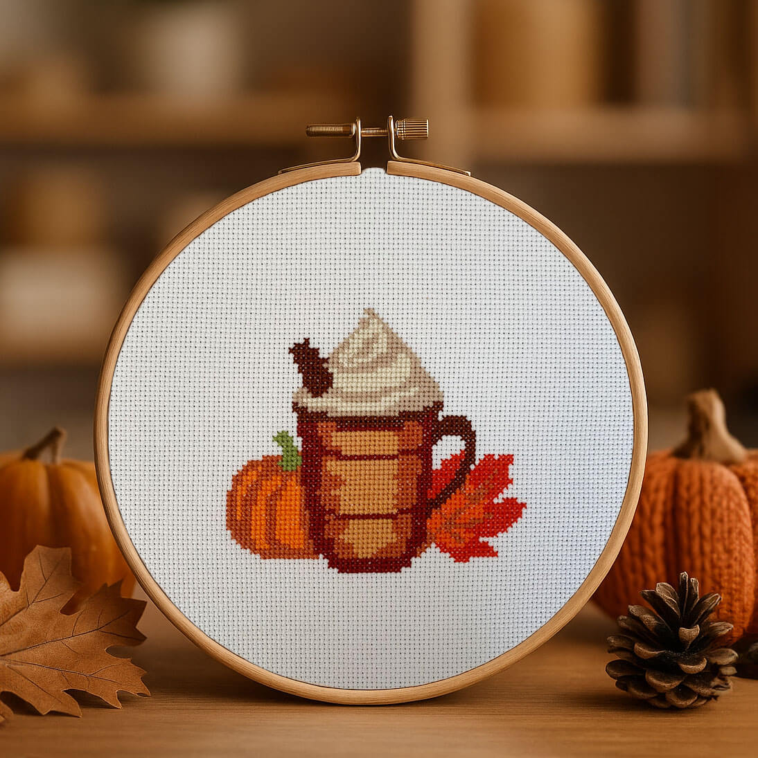 Pumpkin Spice Latte - Counted Cross Stitch Kit