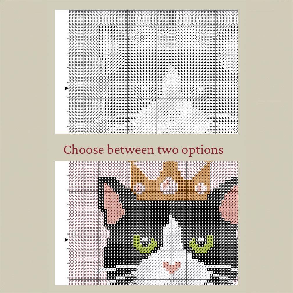 Royal Tuxedo Cat - Counted Cross Stitch Kit