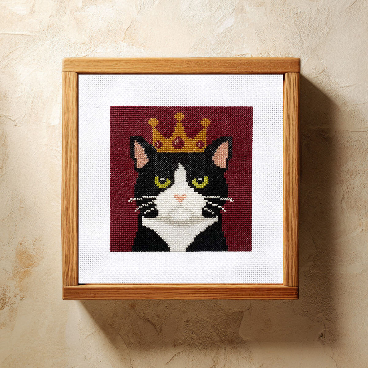Royal Tuxedo Cat - Counted Cross Stitch Kit
