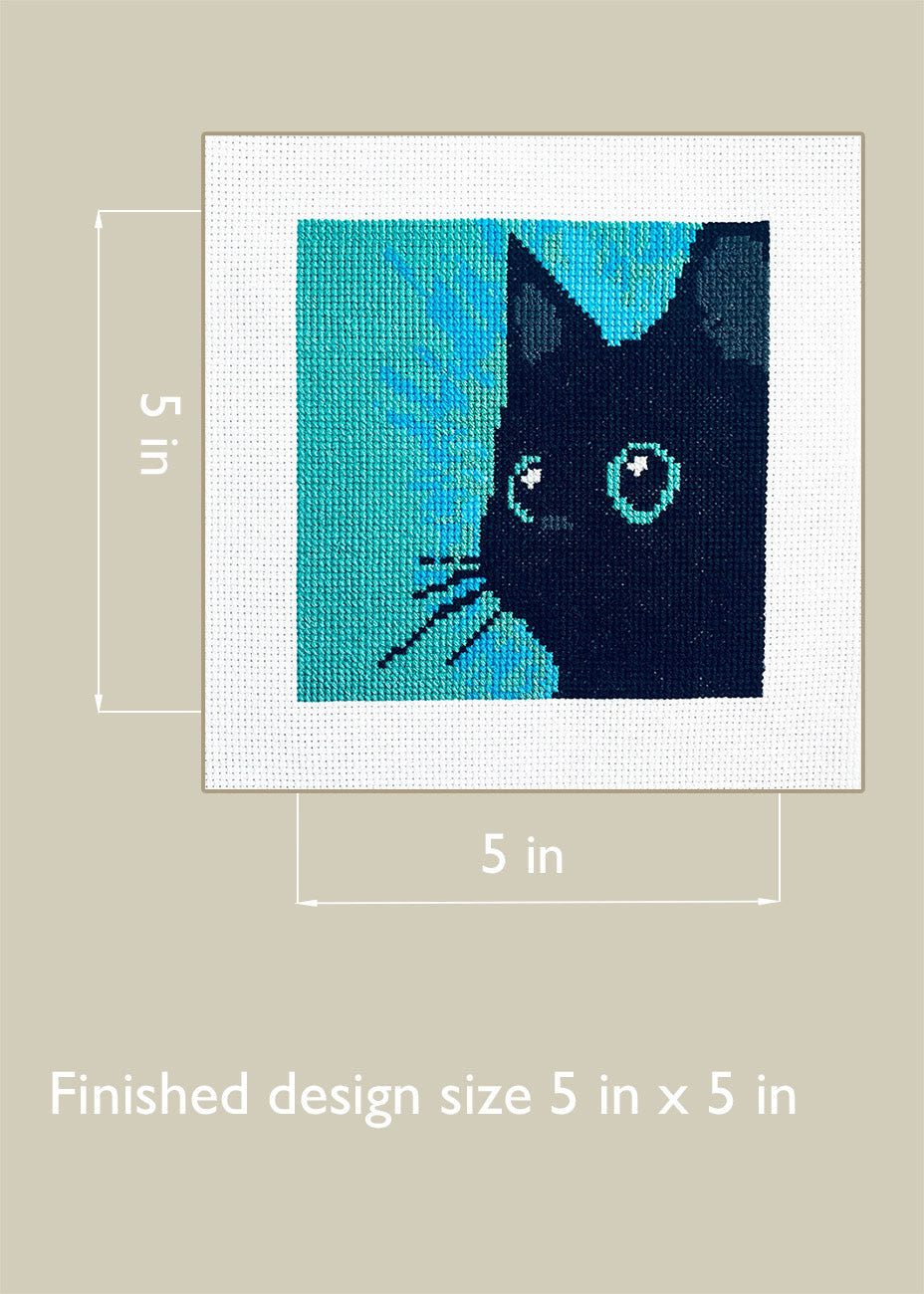 Sneaky Cat - Counted Cross Stitch Kit