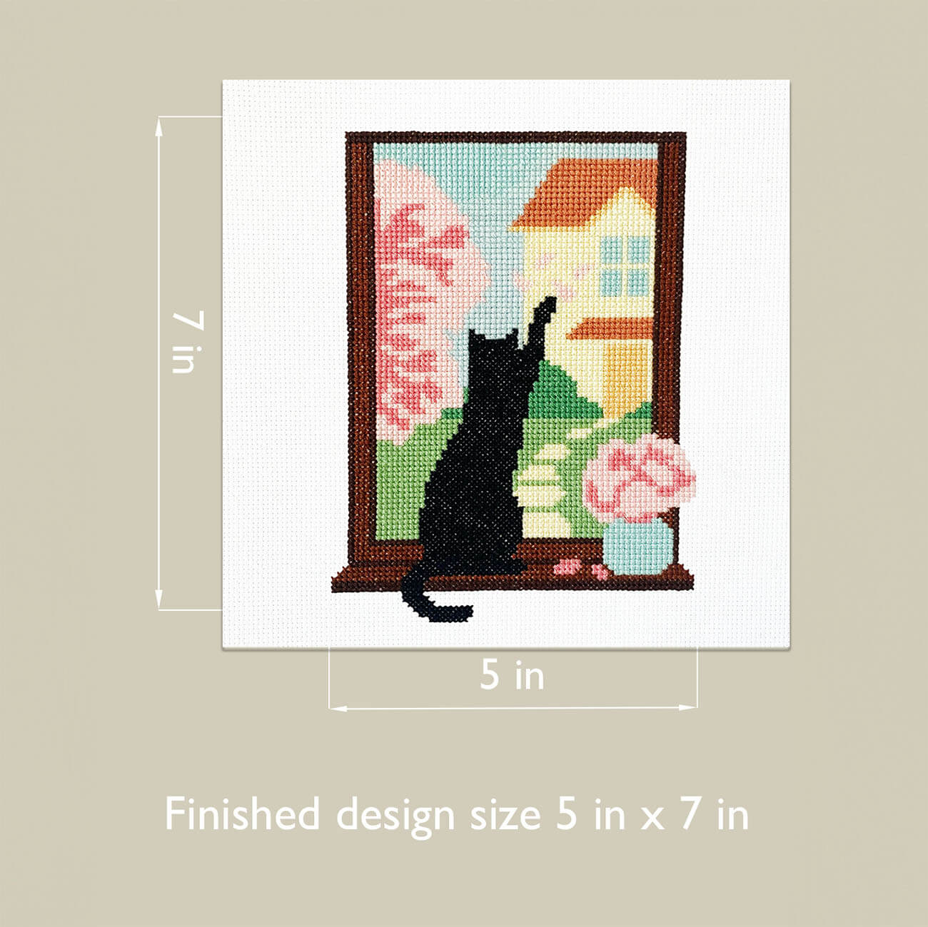 Spring Cat - Counted Cross Stitch Kit