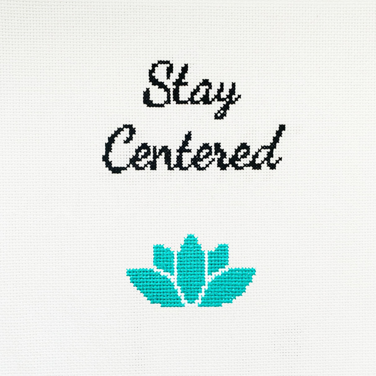 Stay Centered - Counted Cross Stitch Kit