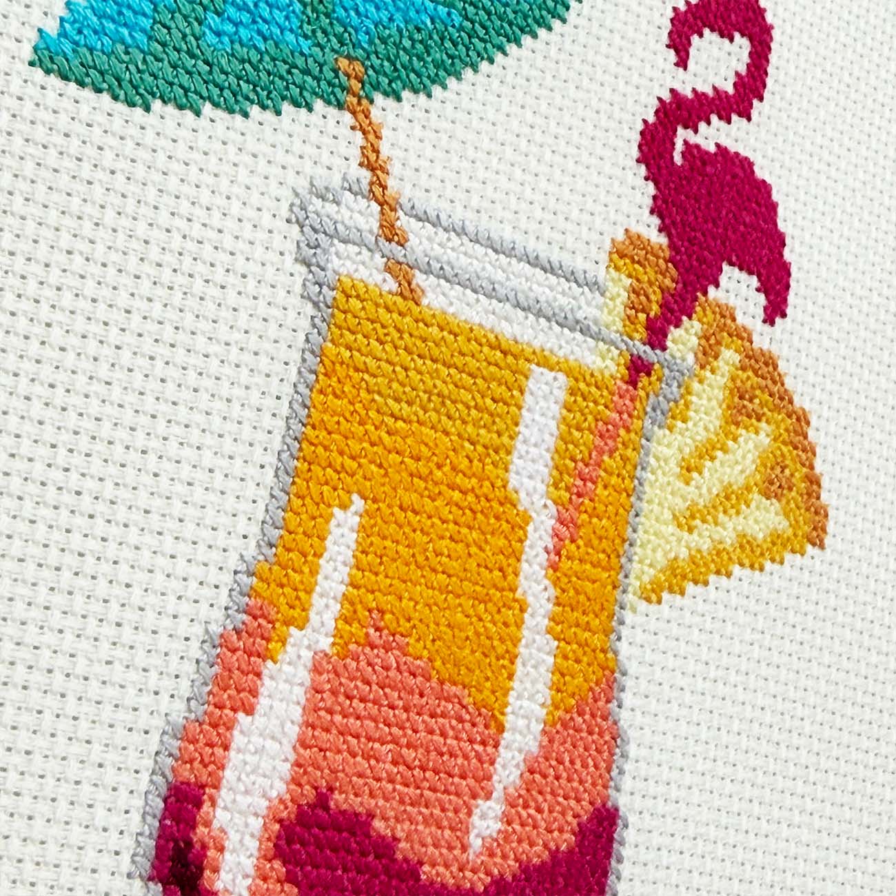 Sunset Cocktail Beginner Counted Cross Stitch Kit