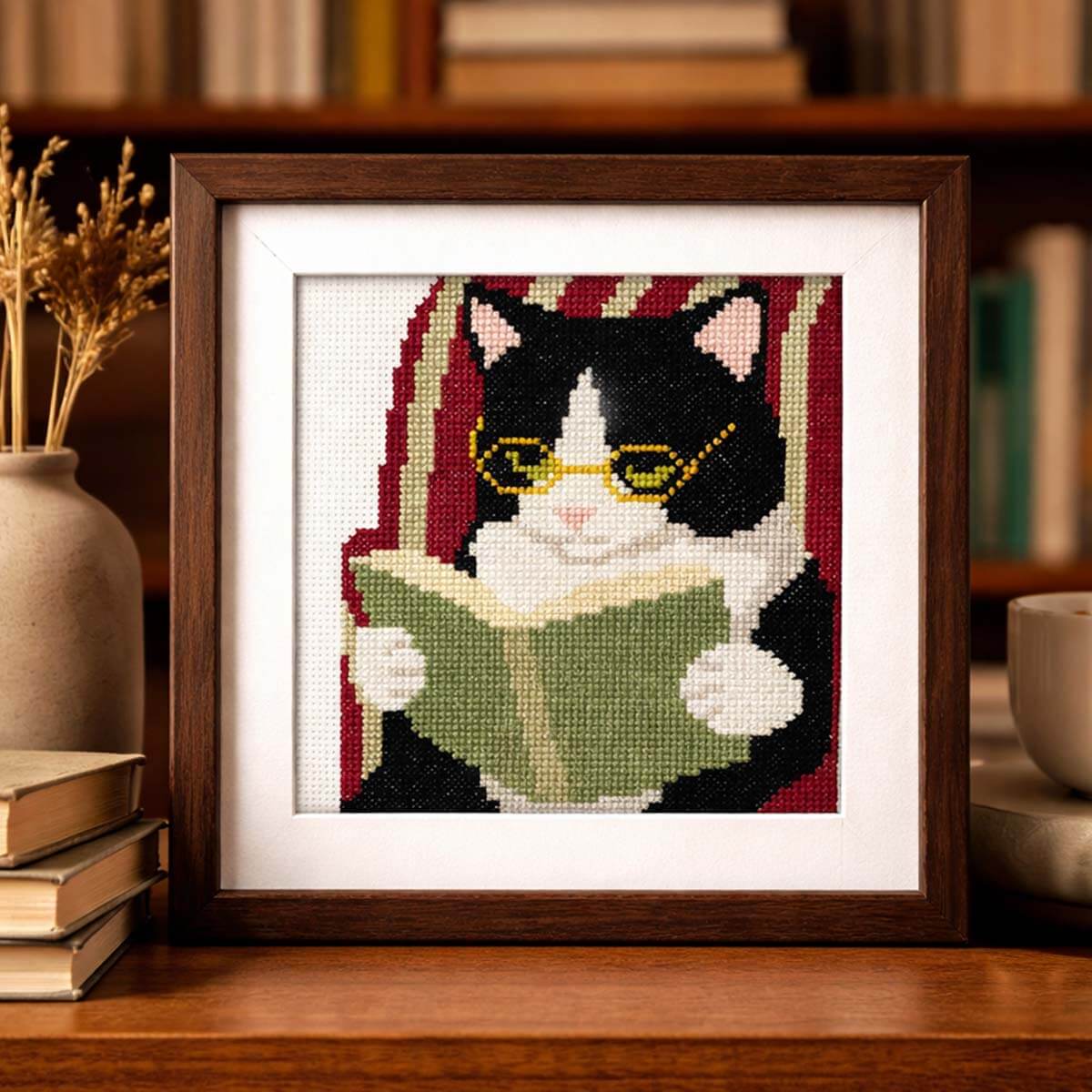 The Reading Tuxedo - Counted Cross Stitch Kit