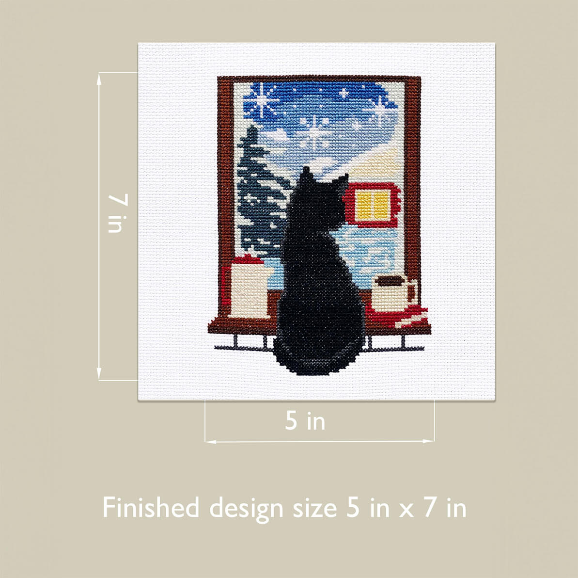 Winter Cat - Counted Cross Stitch Kit