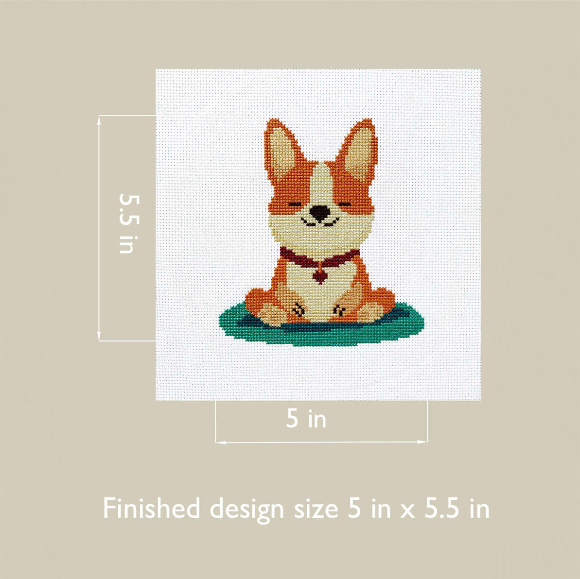 Zen Puppy - Relaxing Counted Cross Stitch Kit for Dog Lovers