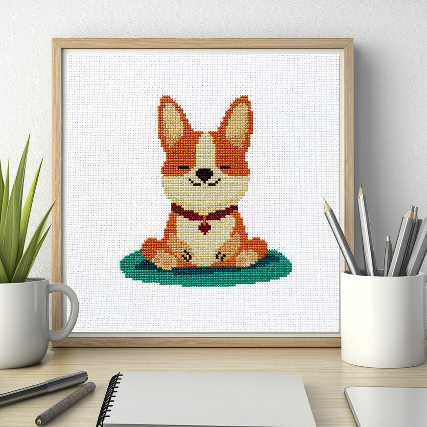 Zen Puppy - Relaxing Counted Cross Stitch Kit for Dog Lovers
