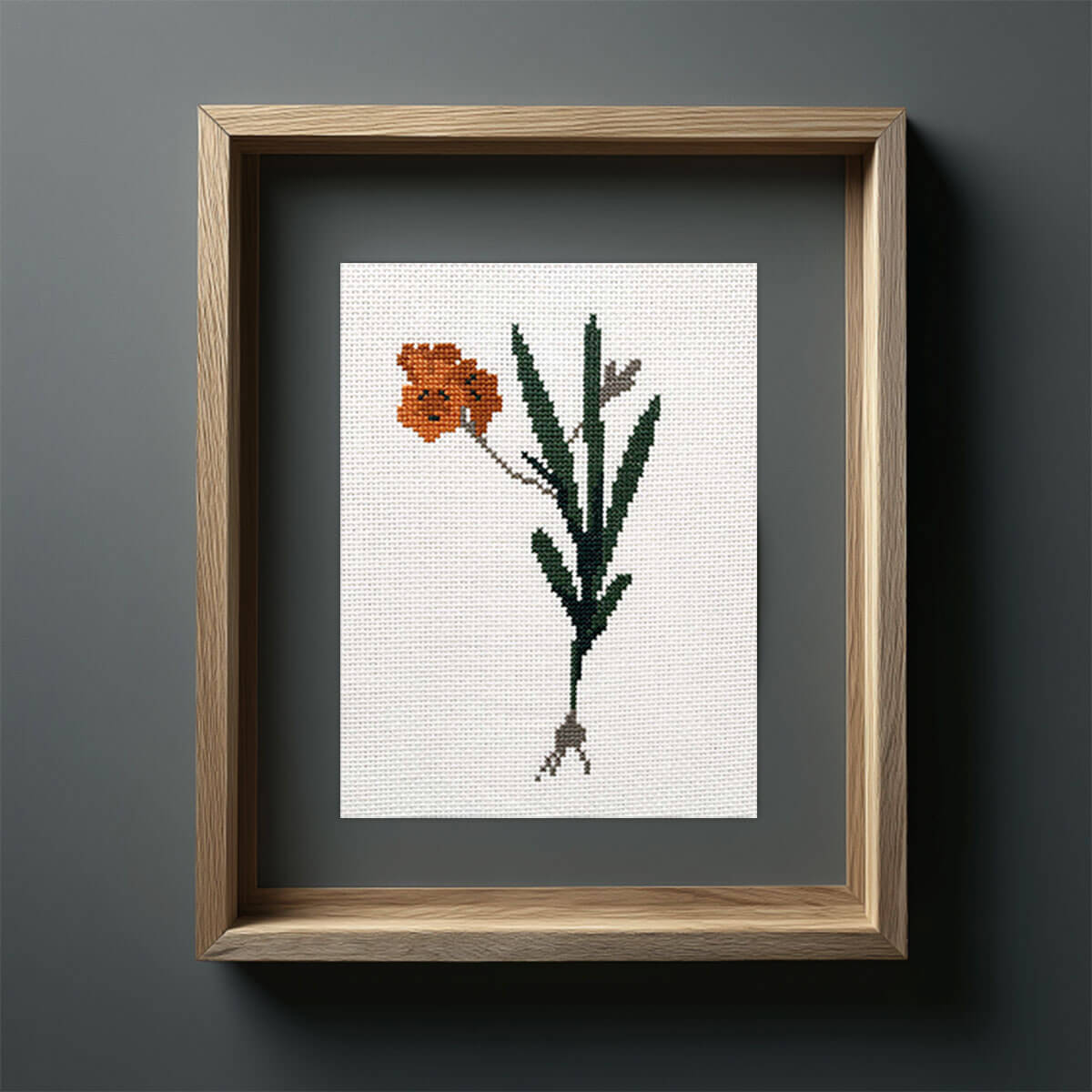 Amber Bloom Counted Cross Stitch Kit - Vintage Botanical  Design