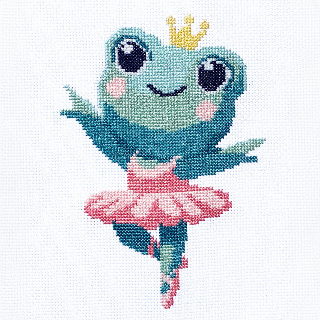 Ballerina Frog - Counted Cross Stitch Kit