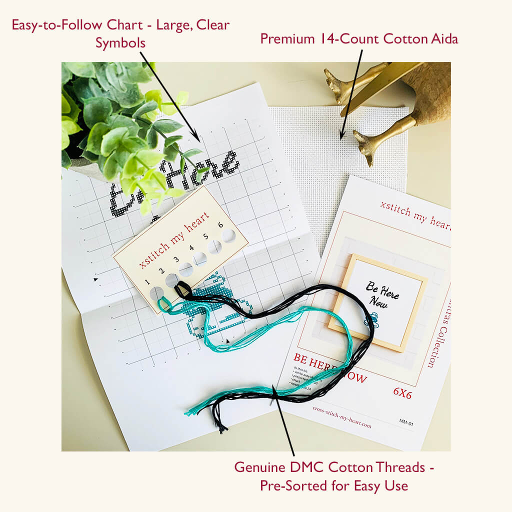 Be Here Now - Counted Cross Stitch Kit