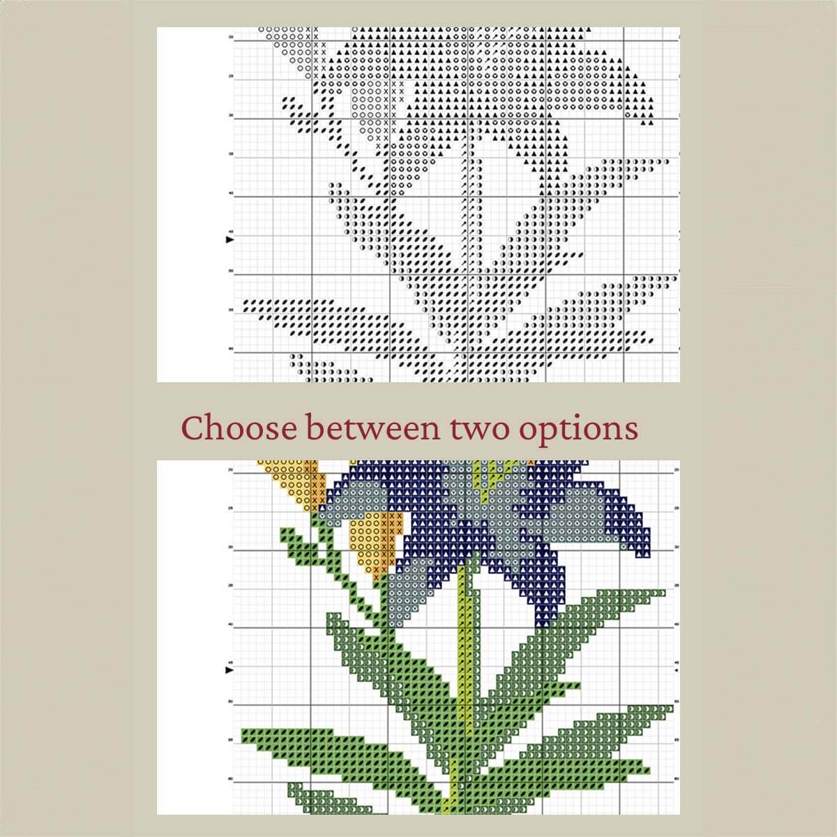 Black Lily Counted Cross Stitch Kit - Vintage Floral Design