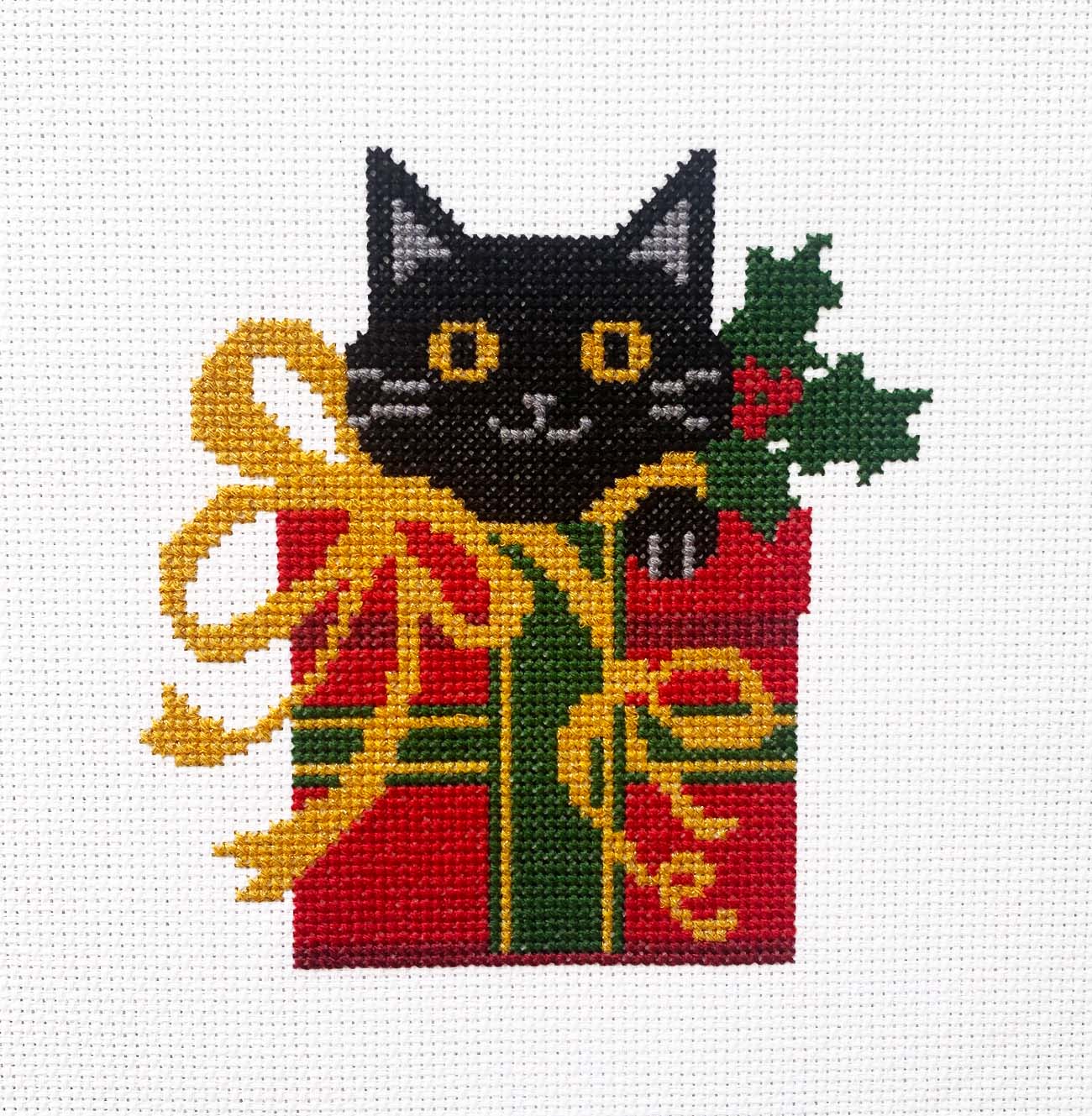 Christmas Cat - Counted Cross Stitch Kit