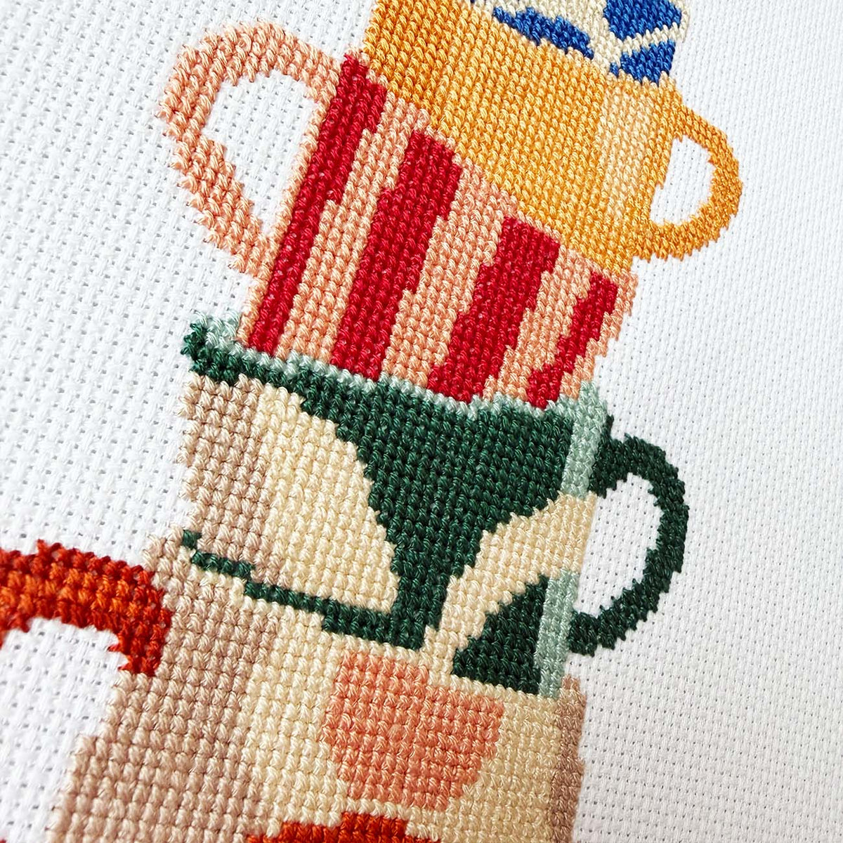 Coffee Mugs Beginner Counted Cross Stitch Kit