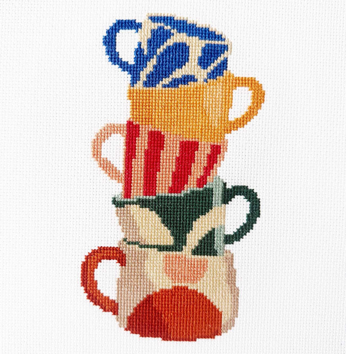 Coffee Mugs Beginner Counted Cross Stitch Kit