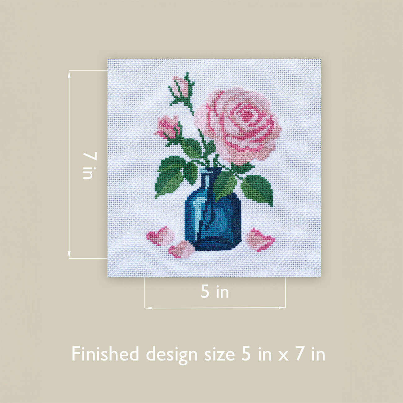 English Rose Counted Cross Stitch Kit