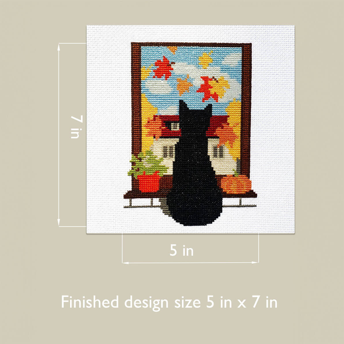 Fall Cat - Counted Cross Stitch Kit