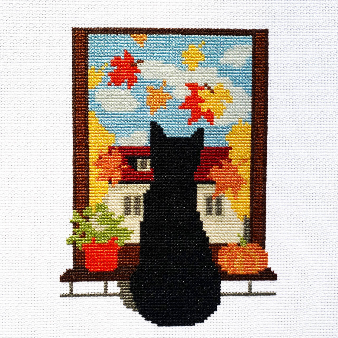 Fall Cat - Counted Cross Stitch Kit