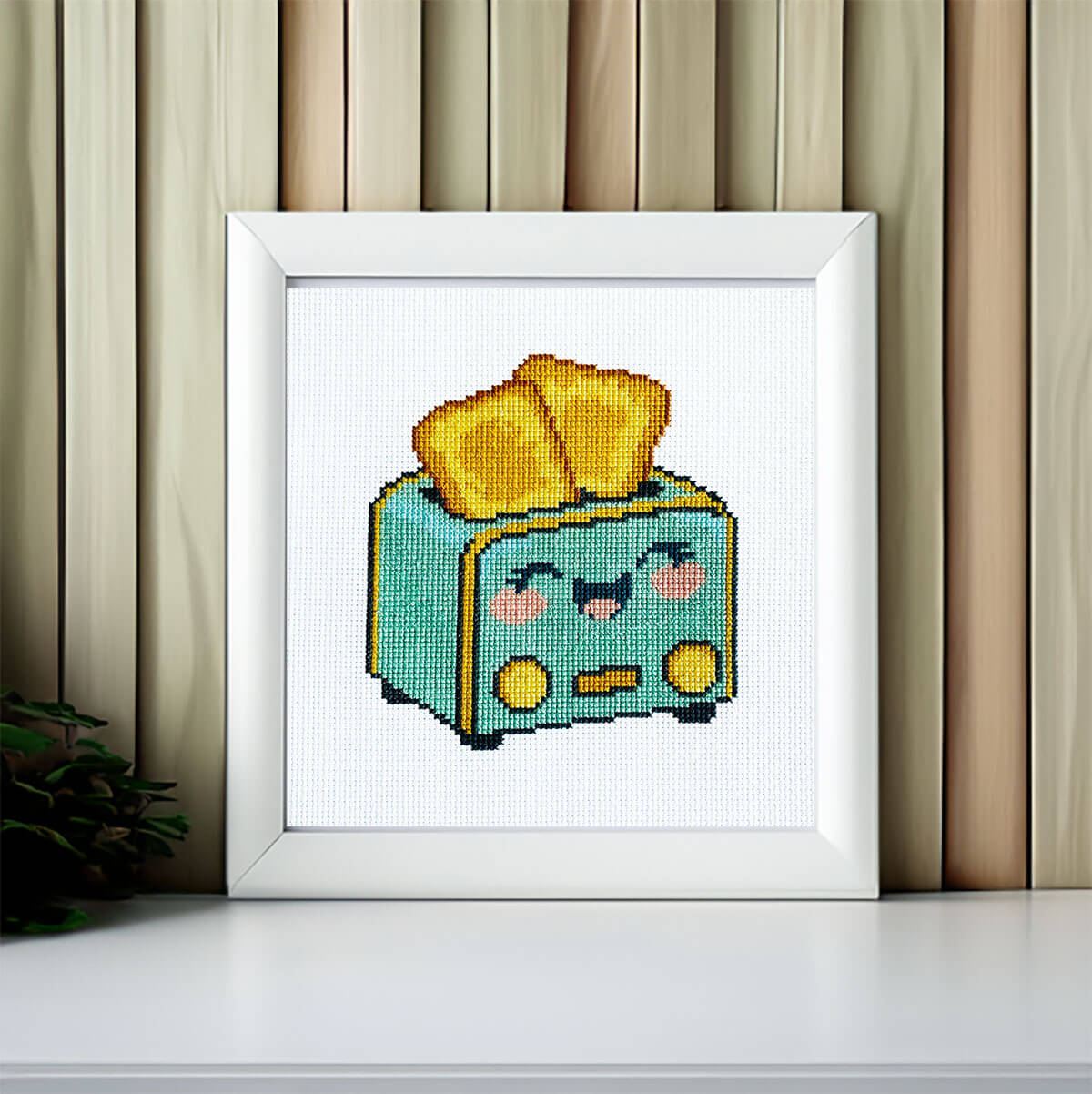 Happy Toaster Counted Cross Stitch Kit