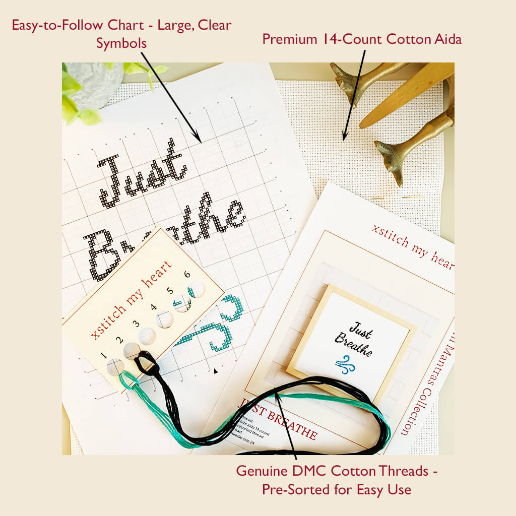 Just Breathe - Counted Cross Stitch Kit
