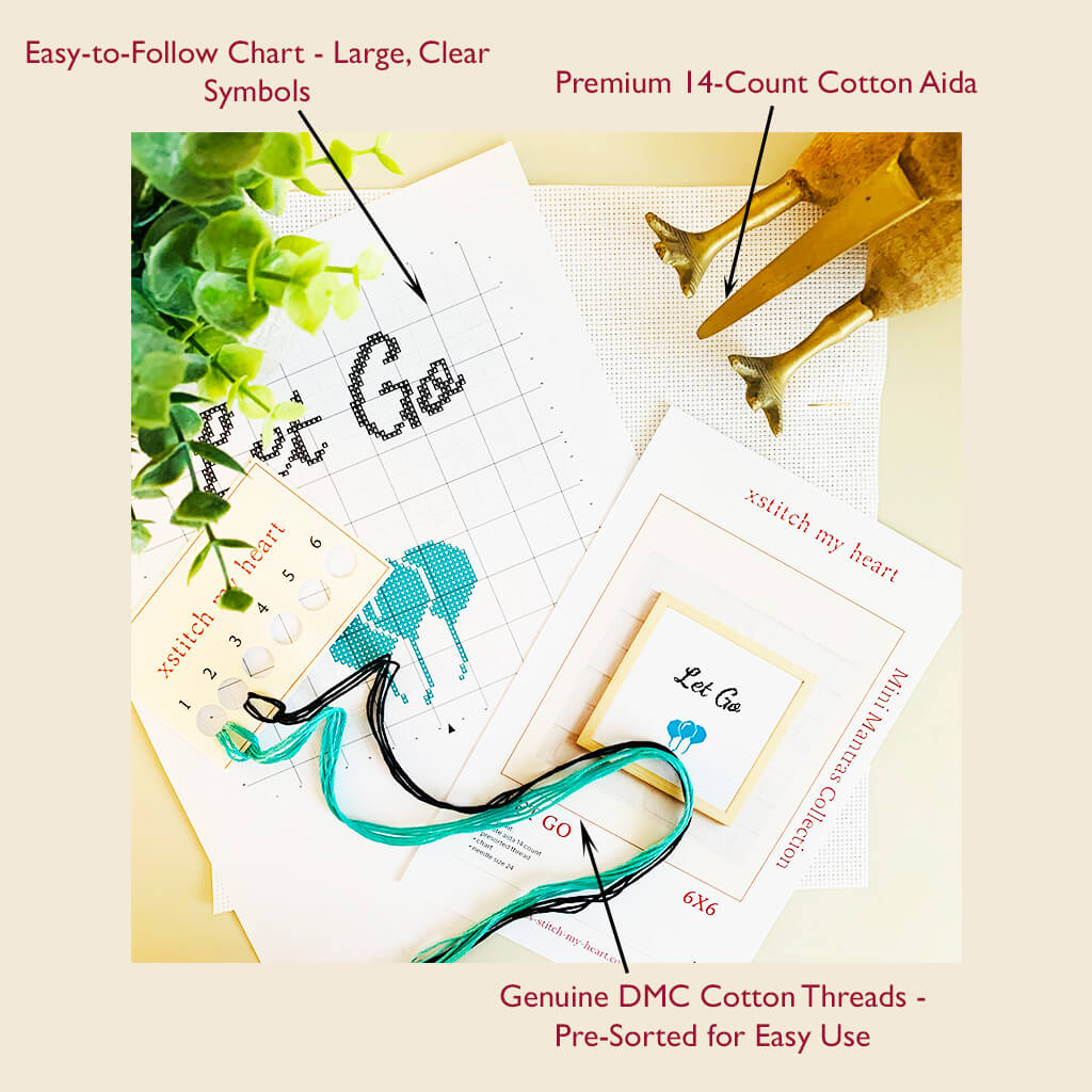 Let Go - Counted Cross Stitch Kit
