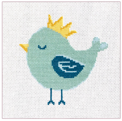 Crown Bird Cross-stitch Kit