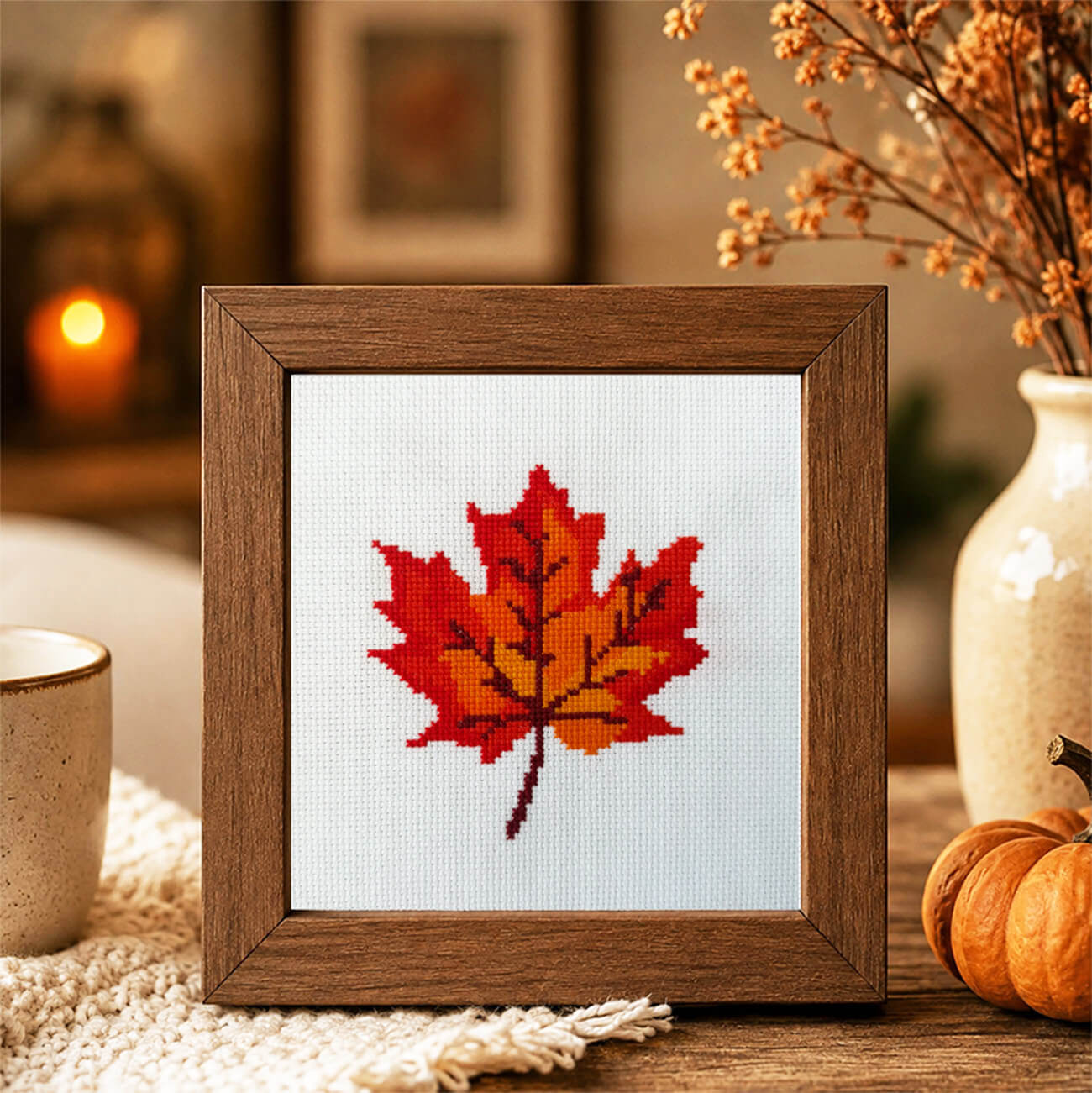 Maple Leaf Counted Cross Stitch Kit