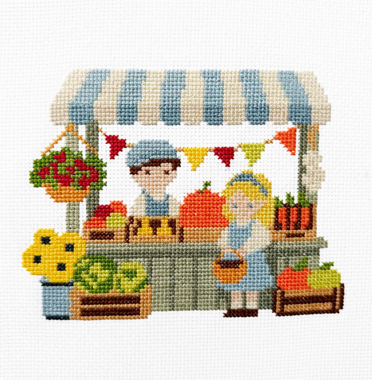 Farmers Market Cross Stitch Kit