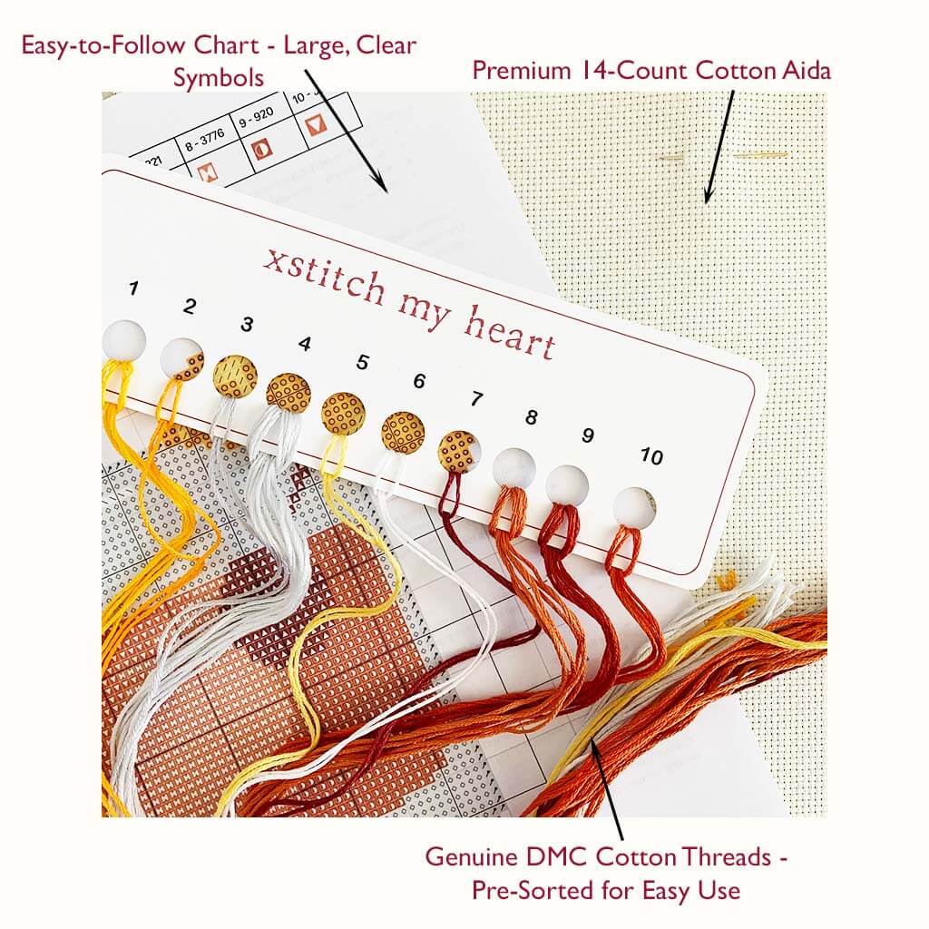 Old Fashioned Counted Cross Stitch Kit