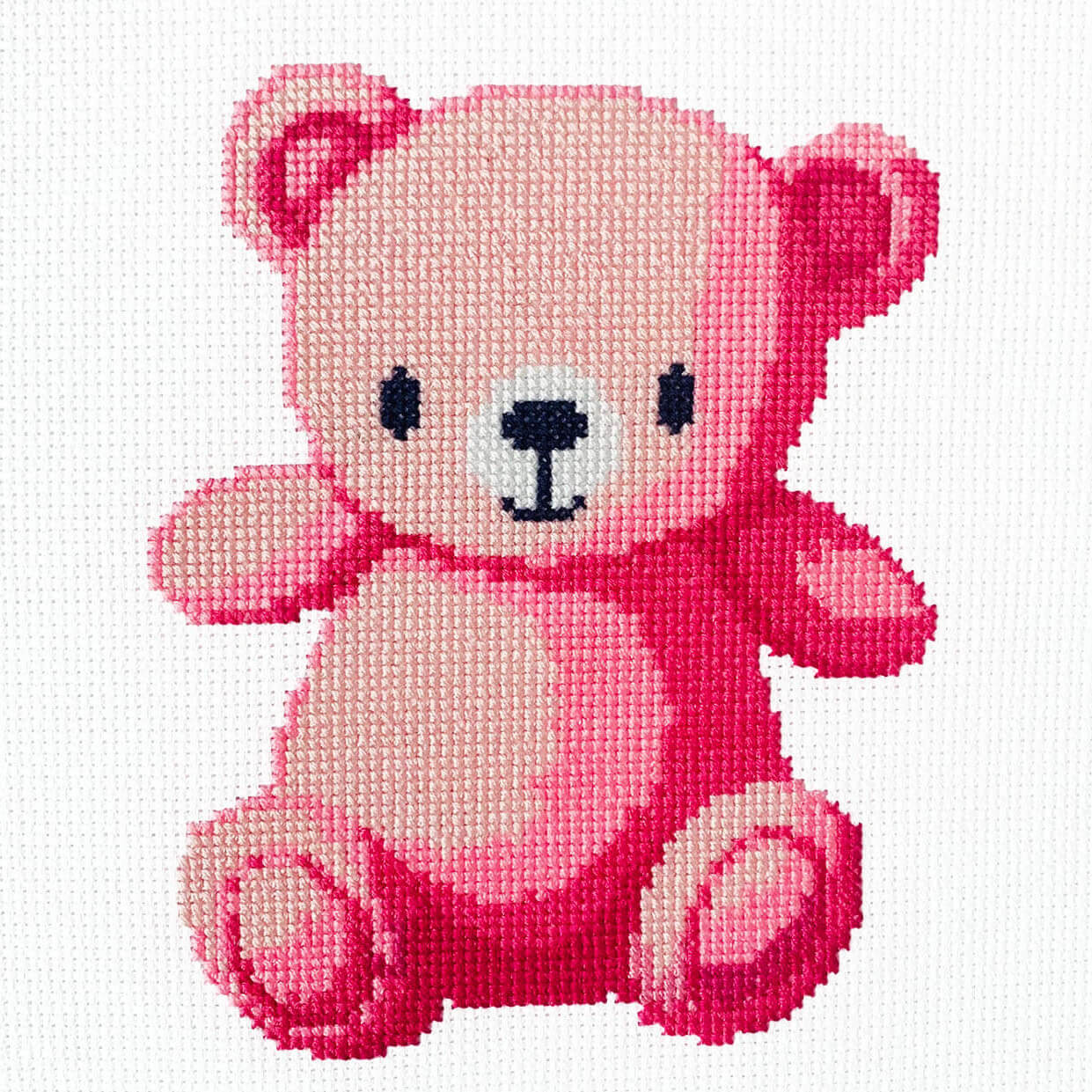 Pink Bear - Counted Cross Stitch Kit