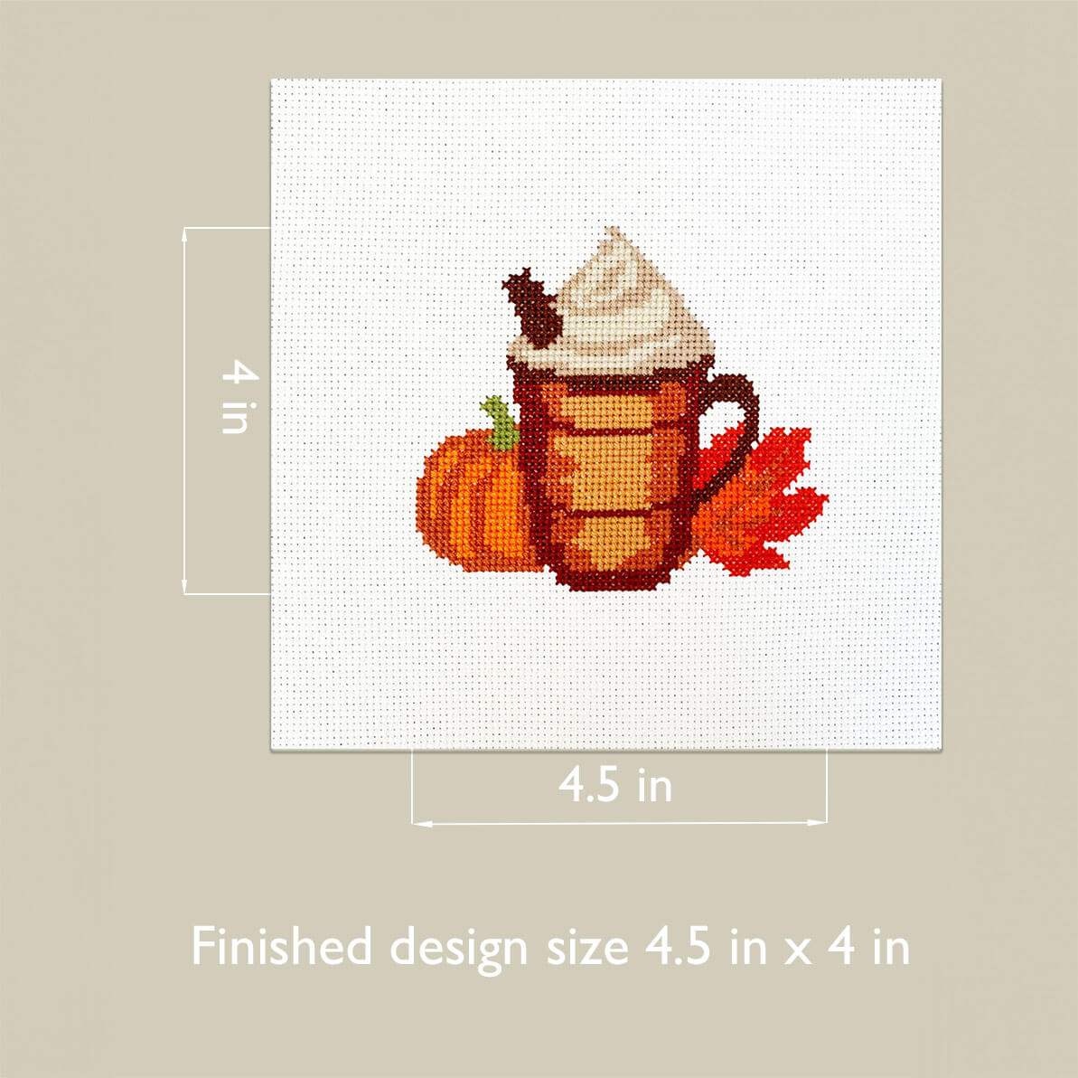 Pumpkin Spice Latte - Counted Cross Stitch Kit