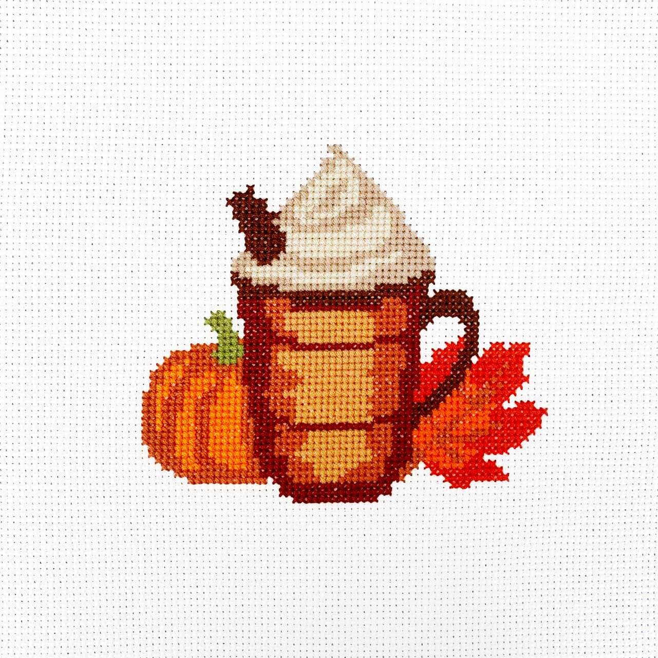 Pumpkin Spice Latte - Counted Cross Stitch Kit