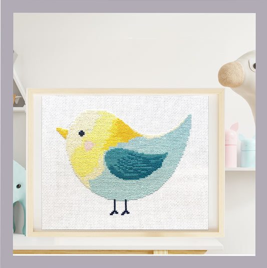 Shy Bird Cross Stitch Kit 7" x 5"