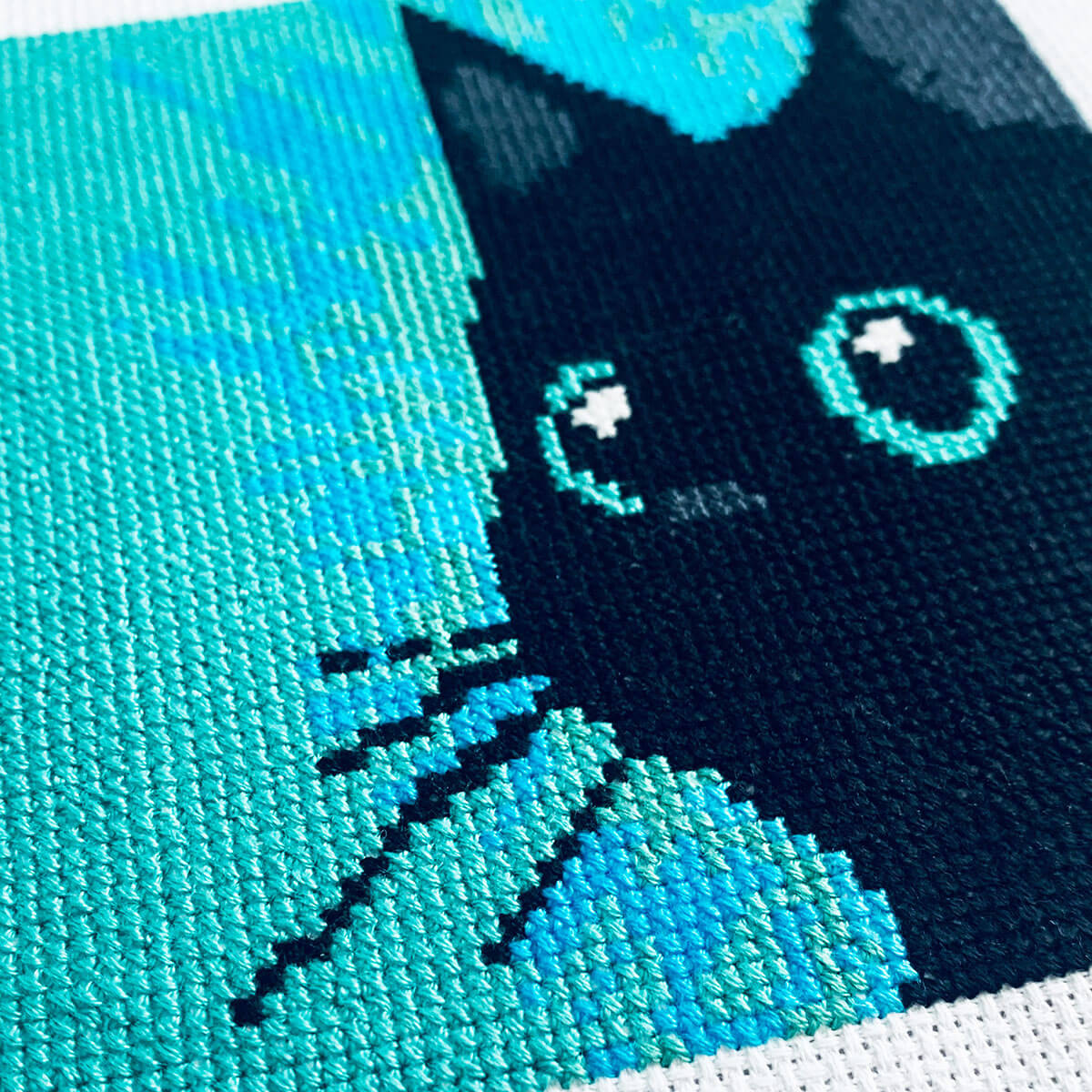 Sneaky Cat - Modern Counted Cross Stitch Kit for Cat Lovers