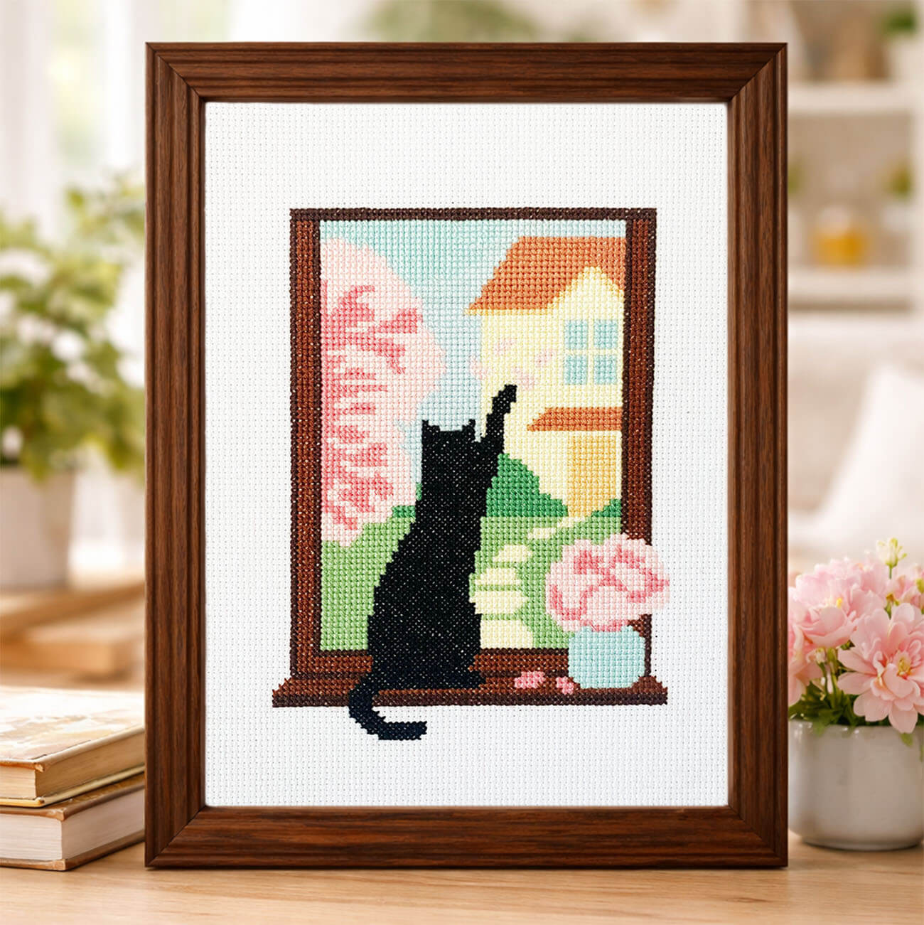 Spring Cat - Counted Cross Stitch Kit