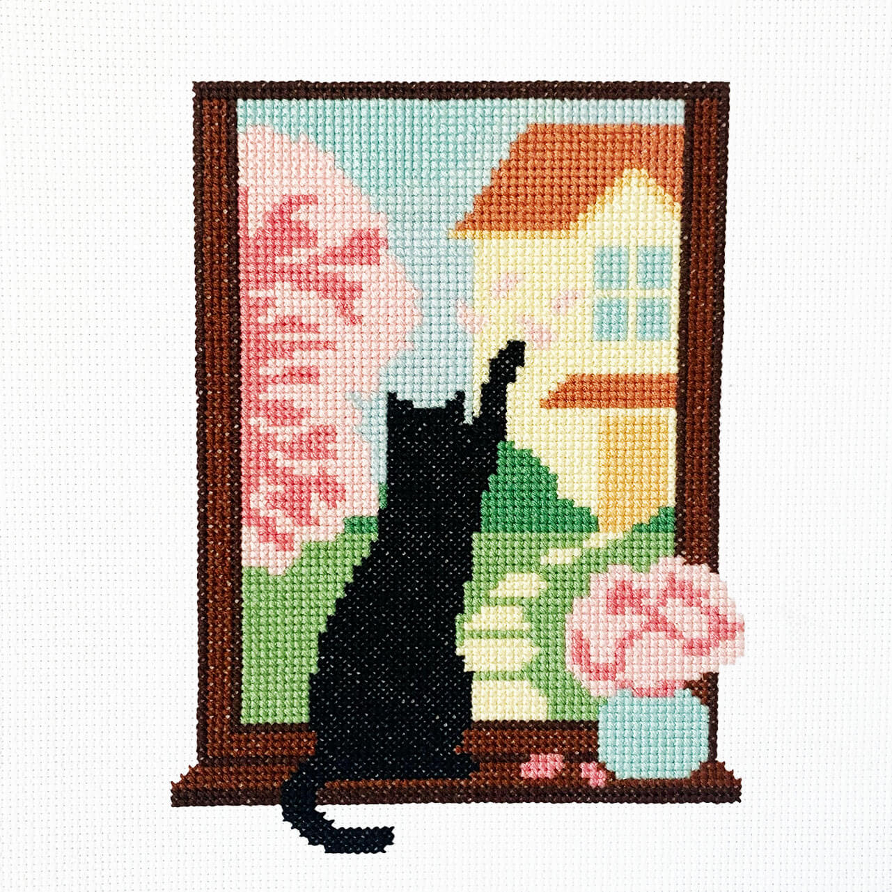 Spring Cat - Counted Cross Stitch Kit
